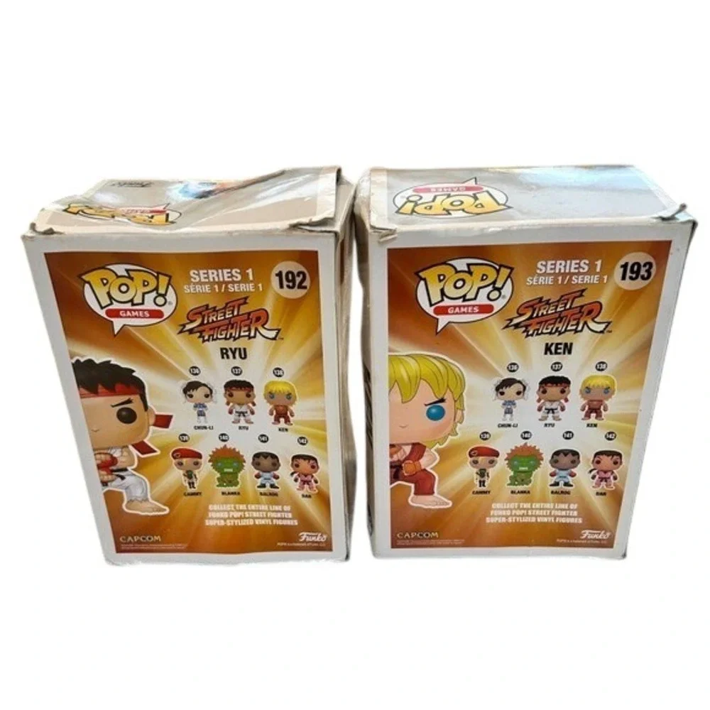 Funko Pop Street Fighter Ryu 192 Ken 193‎ Vinyl Figures Toys R Us Exclusive